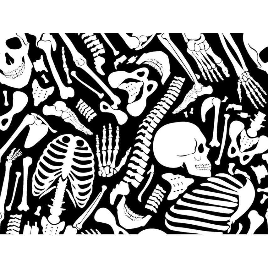 Cappellino chirurgico fantasia Scheletro - M