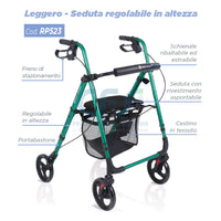 Deambulatore Rollator Ultralight Galatea RP523
