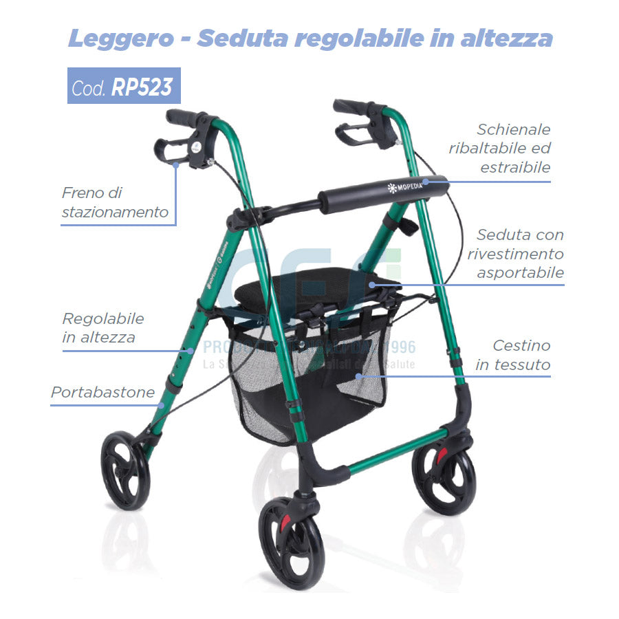 Deambulatore Rollator Ultralight Galatea RP523
