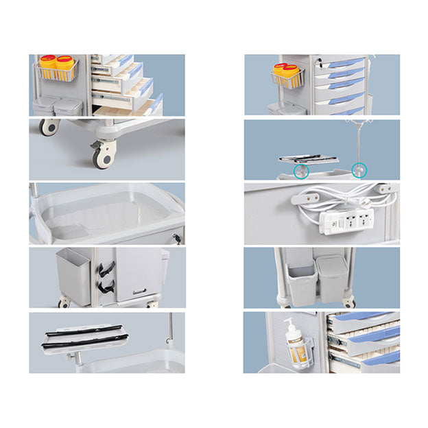 Carrello Emergenza GIMA NEO PLUS - 5 cassetti