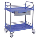 Carrello in acciaio inox UTILITY 2 piani e 1 cassetto - cm 73x48x90H
