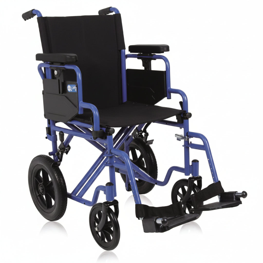 Carrozzina pieghevole da transito ARDEA One NEXT GO Blu - CP115