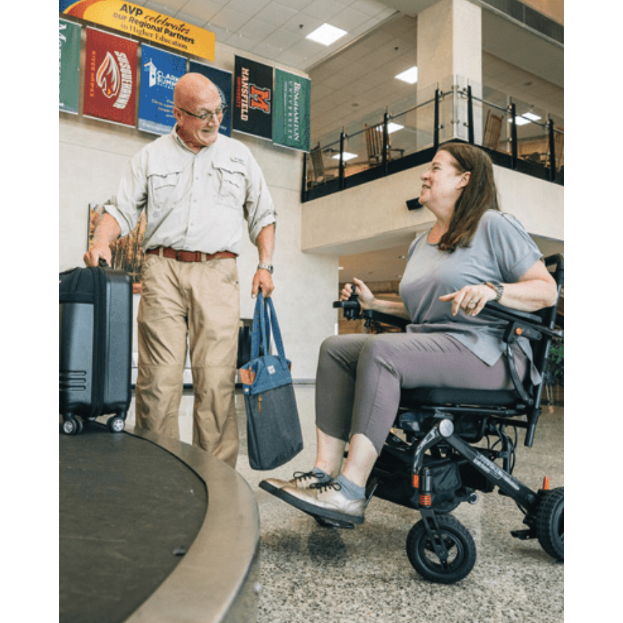 Carrozzina elettrica pieghevole a libro i-Go Lite per viaggi