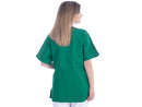 Casacca in cotone/poliestere verde GIMA - Scollo a V (Unisex)