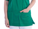 Casacca in cotone/poliestere verde GIMA - Scollo a V (Unisex)