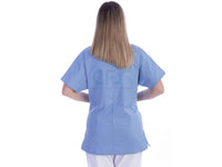 Casacca in cotone/poliestere azzurra GIMA - Scollo a V (Unisex)