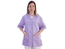 Casacca in cotone/poliestere GIMA Viola con bottoni - Scollo a V (Unisex)