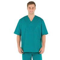 Casacca in cotone 100% GIMA - Verde con scollo a V (Unisex)