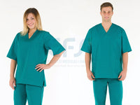 Casacca in cotone 100% GIMA - Verde con scollo a V (Unisex)