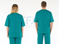 Casacca in cotone 100% GIMA - Verde con scollo a V (Unisex)