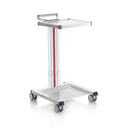 Carrello in alluminio e acciaio EOLO CI110 - Base + 1 ripiano mm 300 x 400