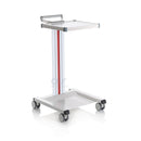 Carrello in alluminio e acciaio EOLO CI115 - Base + 1 ripiano mm 350 x 400