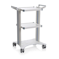Carrello in alluminio e acciaio EOLO CI120 - Base + 2 ripiani mm 350 x 400