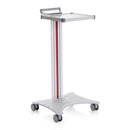 Carrello in alluminio e acciaio EOLO CI123 - Base + 1 ripiano mm 350 x 400 - 1 colonna - Bianca