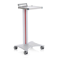 Carrello in alluminio e acciaio EOLO CI123 - Base + 1 ripiano mm 350 x 400 - 1 colonna - Bianca