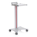 Carrello in alluminio e acciaio EOLO CI123 - Base + 1 ripiano mm 350 x 400 - 1 colonna - Bianca