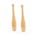 Coppia di clave in legno verniciate - grandi