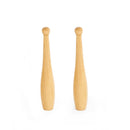 Coppia di clave in legno verniciate - medie