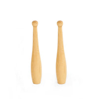 Coppia di clave in legno verniciate - medie