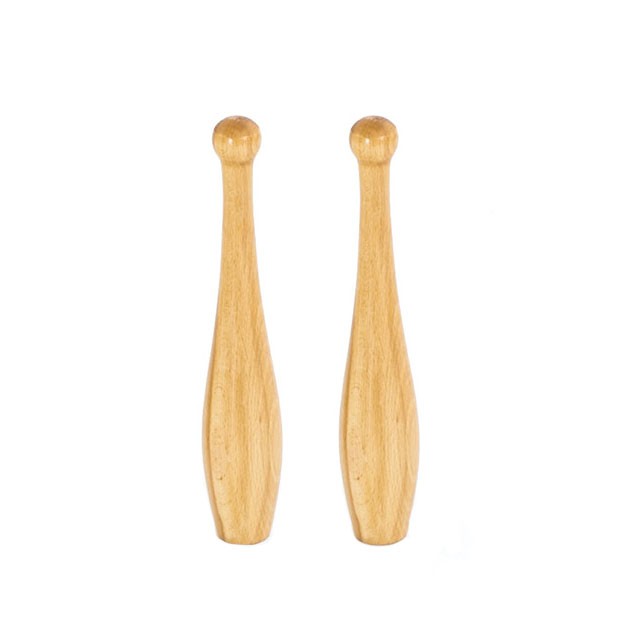 Coppia di clave in legno verniciate - piccole