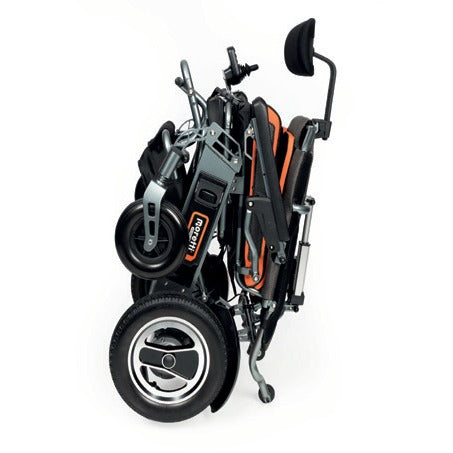 Carrozzina elettrica pieghevole reclinabile con poggiatesta MOBILITY 870