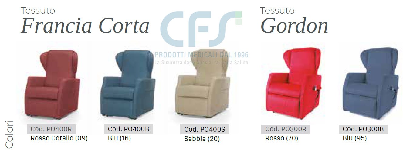 Poltrona elevabile 2 motori NINFEA PO400