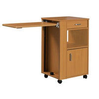 Comodino da degenza in legno - 1 cassetto e 1 vassoio estraibile