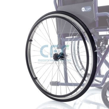 Ruote posteriori in PU Ø 60 cm CPR120 per carrozzina ARDEA Start (coppia)