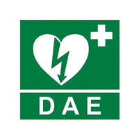 Cartello in plastica DAE per defibrillatore cm 25 x 25