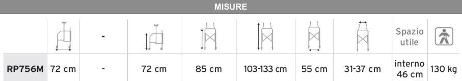 Deambulatore sottoascellare RP756M - Pieghevole