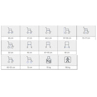 Sedia comoda con ruote ONDA RS846 - per doccia e bagno