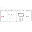 Deambulatore pieghevole per bambini RP736 - 2 puntali e 2 ruote fisse