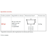 Deambulatore pieghevole per bambini RP736 - 2 puntali e 2 ruote fisse