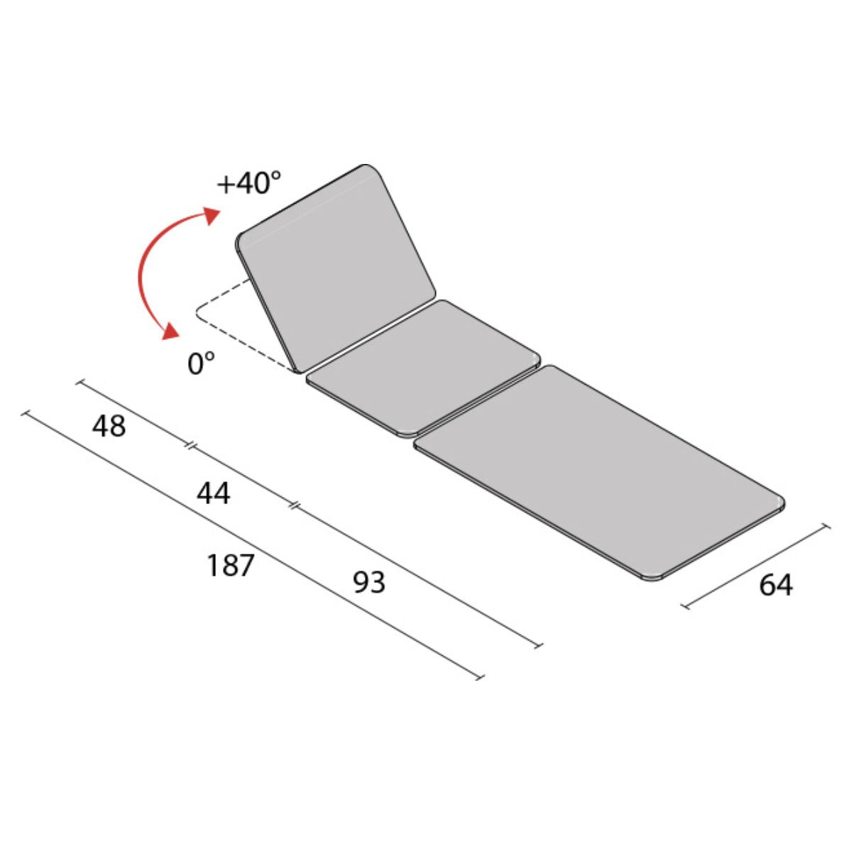 Lettino da visita pieghevole in acciaio cromato ANTERO - Nero