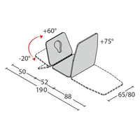 Lettino elettrico ad altezza variabile ATENA - Larghezza 80 cm