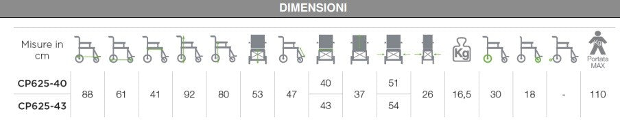 Carrozzina pieghevole da Transito ARDEA One SKINNY GO! CP625
