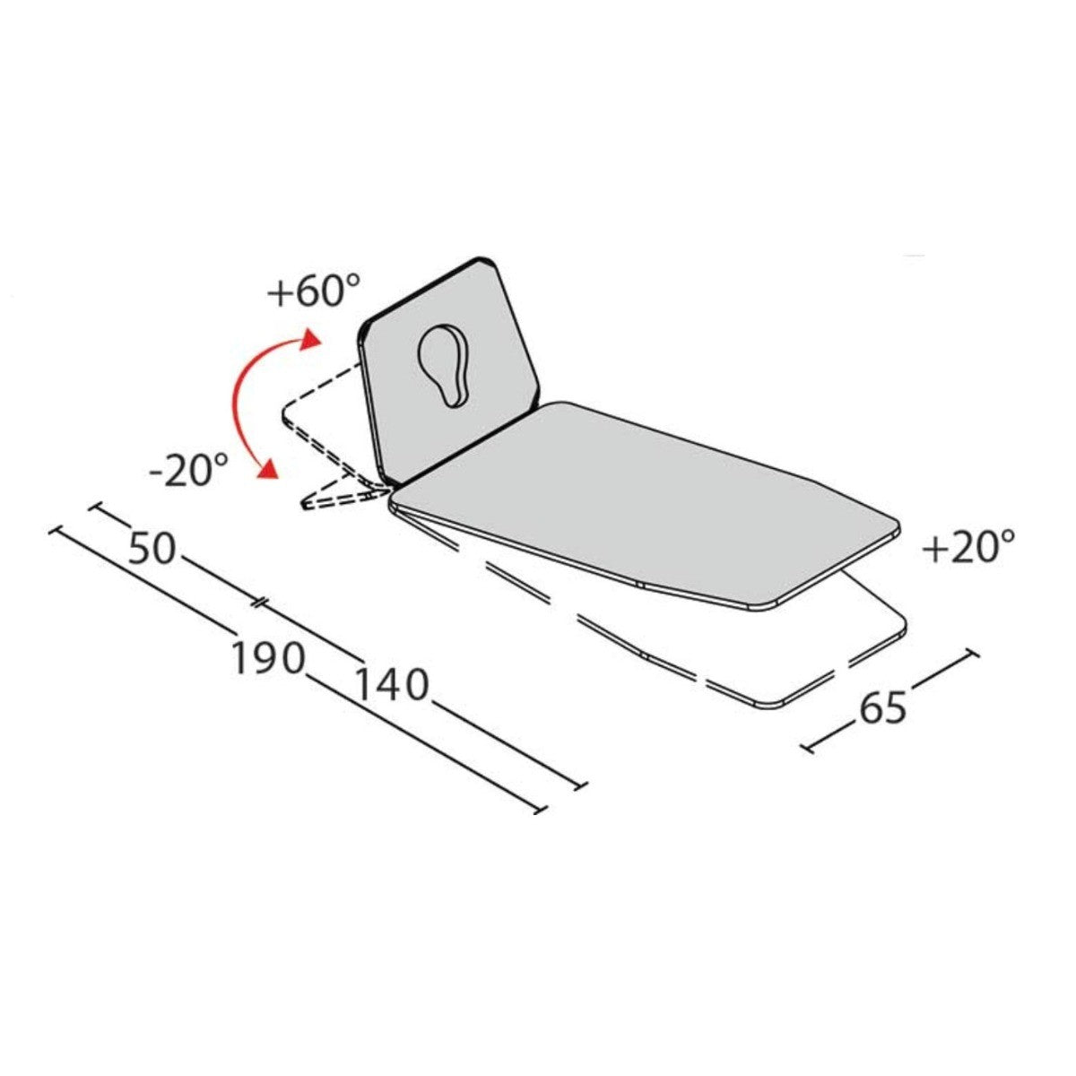 Lettino elettrico ad altezza variabile ELIA - Larghezza 65 cm