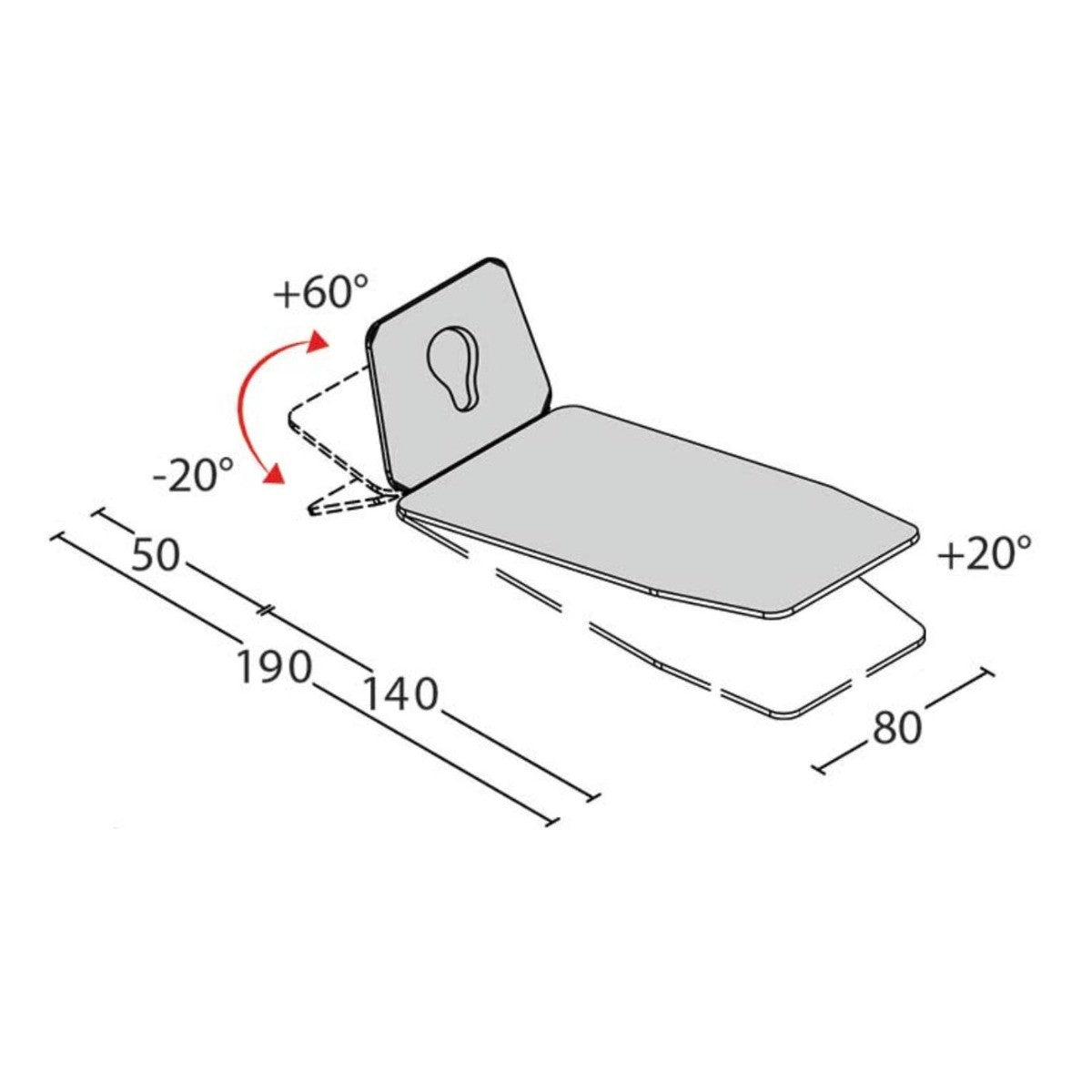 Lettino elettrico ad altezza variabile ELIA - Larghezza 80 cm