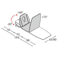 Lettino elettrico ad altezza variabile EROS - Larghezza 65 cm