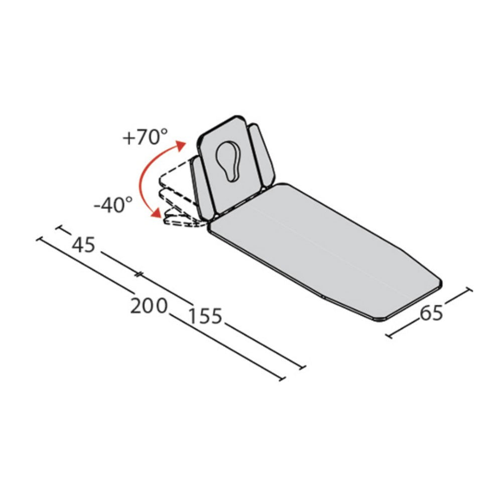 Lettino elettrico ad altezza variabile GIOVE 4 - Larghezza cm 65