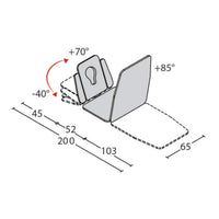Lettino elettrico ad altezza variabile GIOVE 5 - Larghezza cm 65