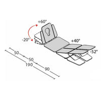 Lettino elettrico ad altezza variabile IRIDE - Larghezza 80 cm