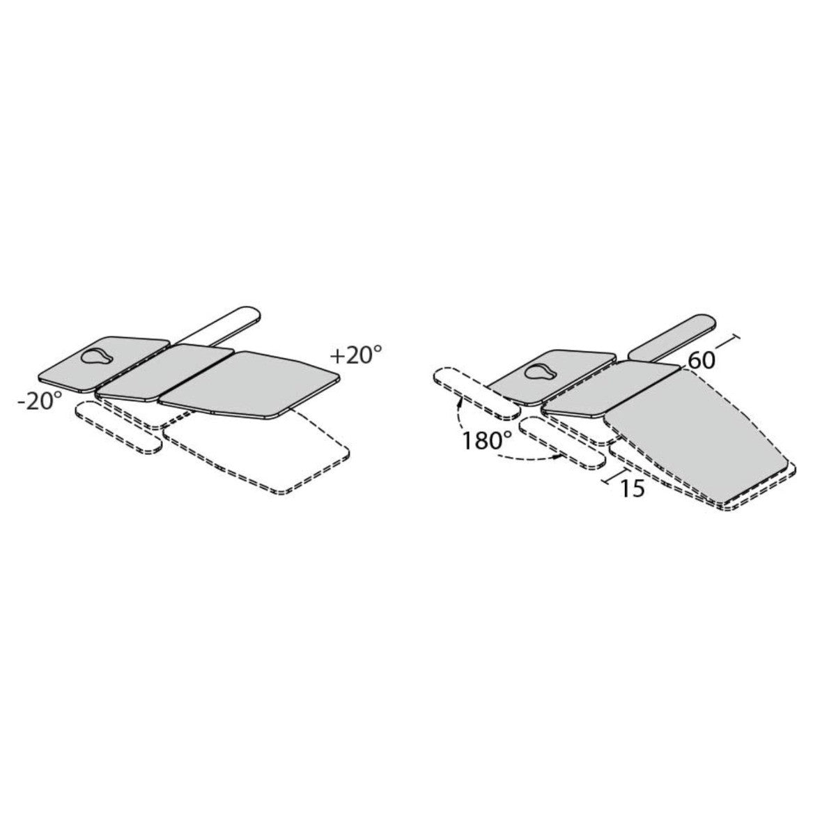 Lettino elettrico ad altezza variabile NIKE - Larghezza 65 cm