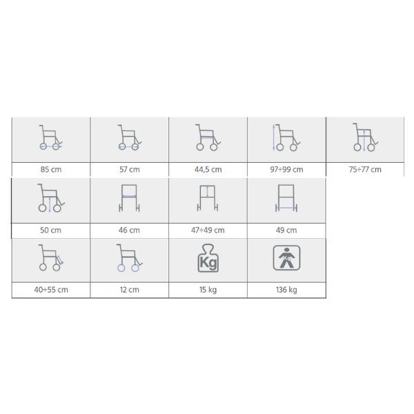 Sedia comoda pieghevole ONDA RS848 - per doccia e bagno