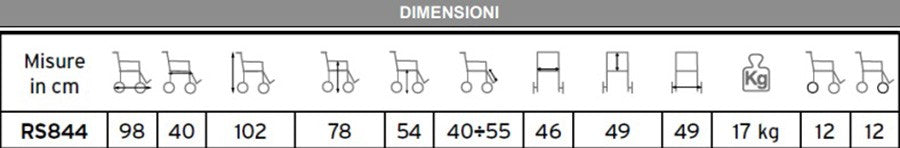 Sedia comoda basculante ONDA RS844 - per doccia e bagno