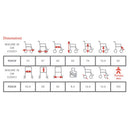 Sedia comoda WC e doccia RS939 - in alluminio verniciato con ruote