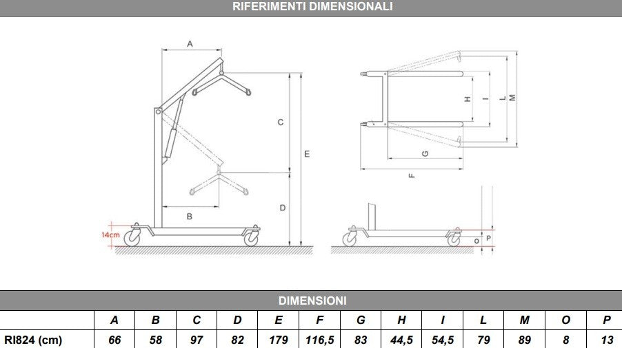 Sollevamalati elettrico MUEVO RI824 - Con leva + Imbracatura standard - Portata 150 Kg