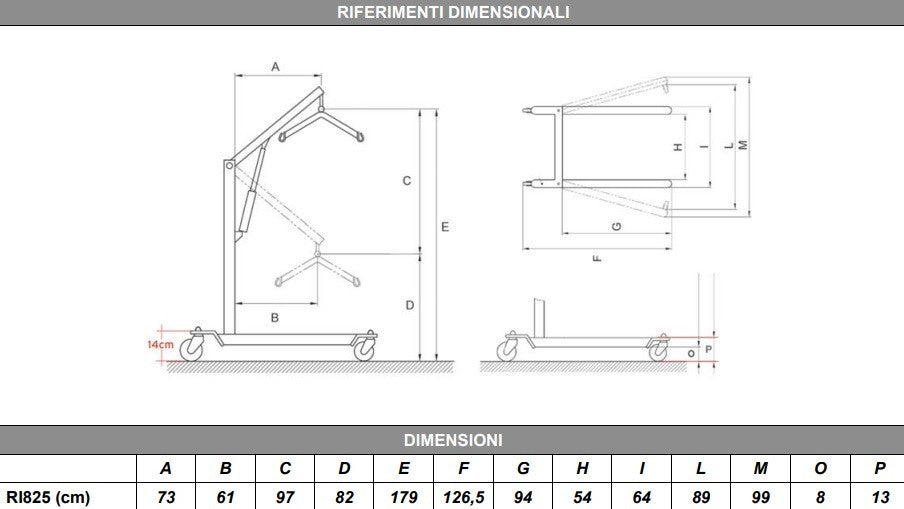 Sollevamalati manuale MUEVO RI825 ridotto - Con pedale + Imbracatura standard - Portata 180 Kg