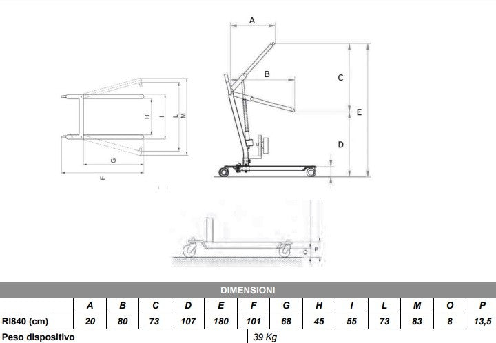 Verticalizzatore elettrico MUEVO UP Timotion RI840 - Con pedale