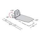 Lettino elettrico ad altezza variabile ZEFIRO 4 - Larghezza 65 cm